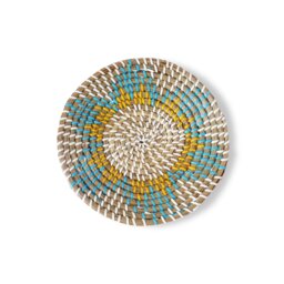 Handmade Boho Abstract Wall Decor on Wicker
