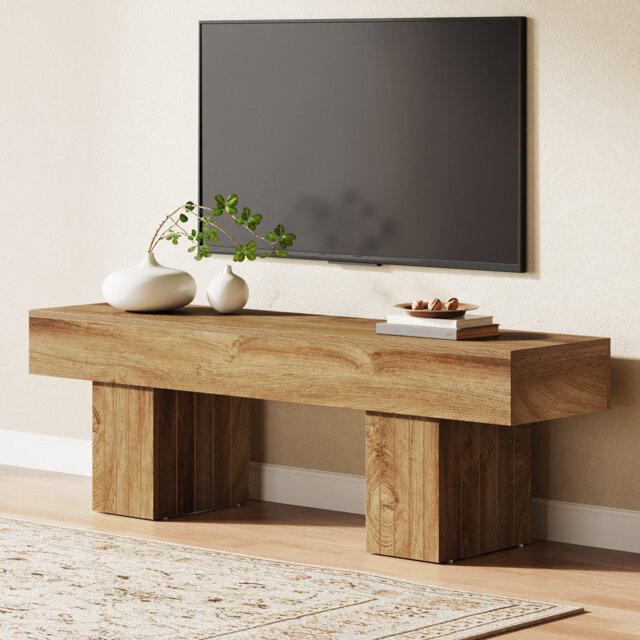 Farmhouse TV Stand for TVs Up to 55 Inch, TV consoles for living room