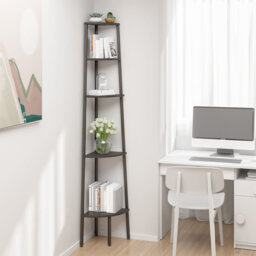 180cm H x 45.5cm W Steel Corner Bookcase