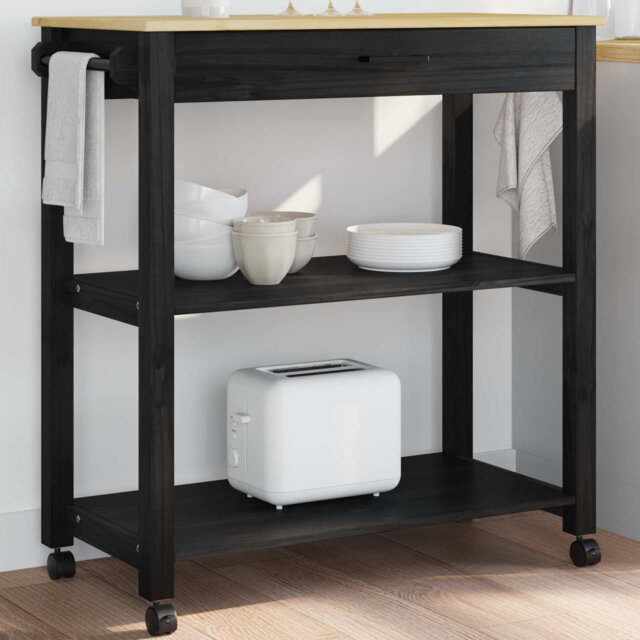 Solid Wood Bar Cart