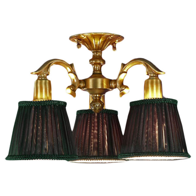 Crank Fabric Semi Flush Mount