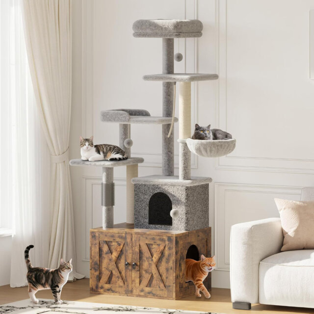 139.95cm H Cat Tree