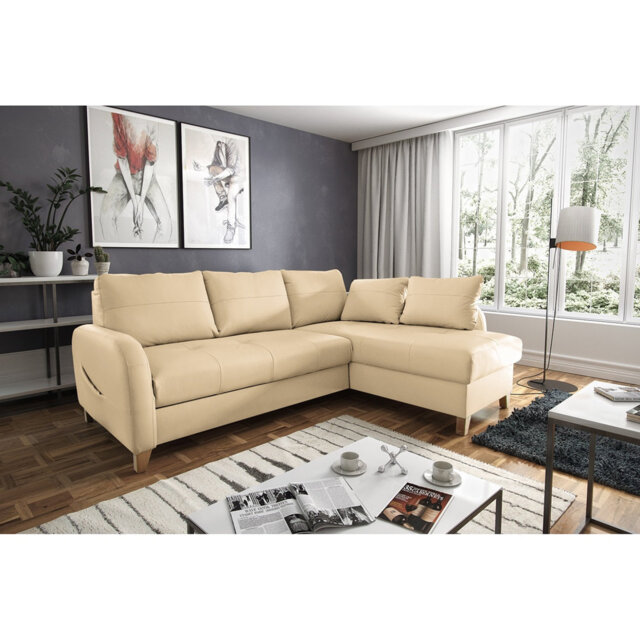 Roger Leather Corner Sofa