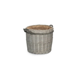 Wicker Storage Basket with Lining