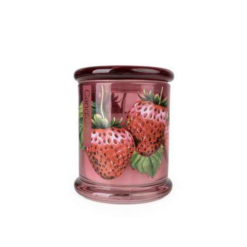 Fruity Scented Jar Candle with Glass Holder