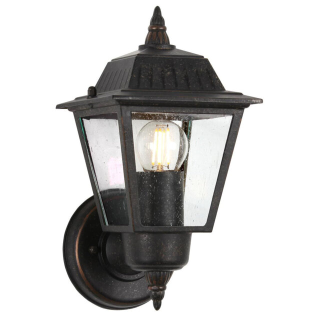 Eloy Bronze Seeded Glass Outdoor Wall Lantern