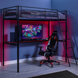 X Rocker HQ High Sleeper Gaming Bunk Bed with Built-in-Desk