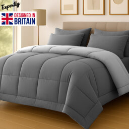Pamposh Duvet 10.5 2Tone Hypoallergenic Coverless Duvet King Size Thick Cosy Quilt for All Season Anti Bacterial
