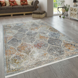 Windsor Flatweave Grey/Blue/Gold Rug