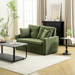 Chenille Green Sofa Bed