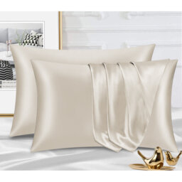 Satin Silk Pillow Cases Pack of 4 Super Soft Smooth Pillow Covers Breathable Hypoallergenic Envelope Closure