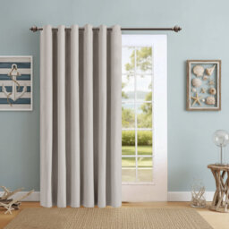 Aspire Homeware Linen 100% Blackout Single Panel Curtain for Noise Reduction and Light Blocking