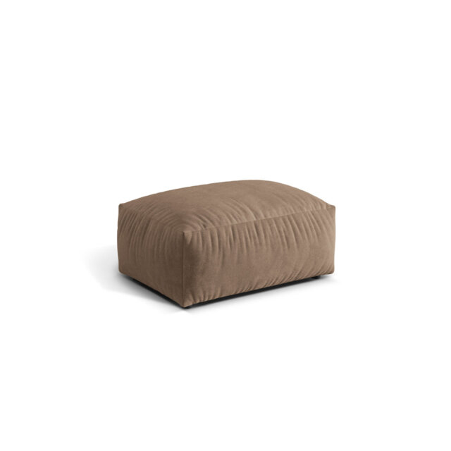 Carlens 65cm Wide Velvet Solid Colour Pouffe Ottoman