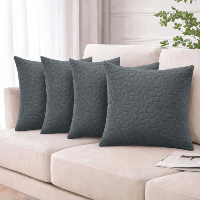 Pebble Velvet Cushion Cover Set Of 4