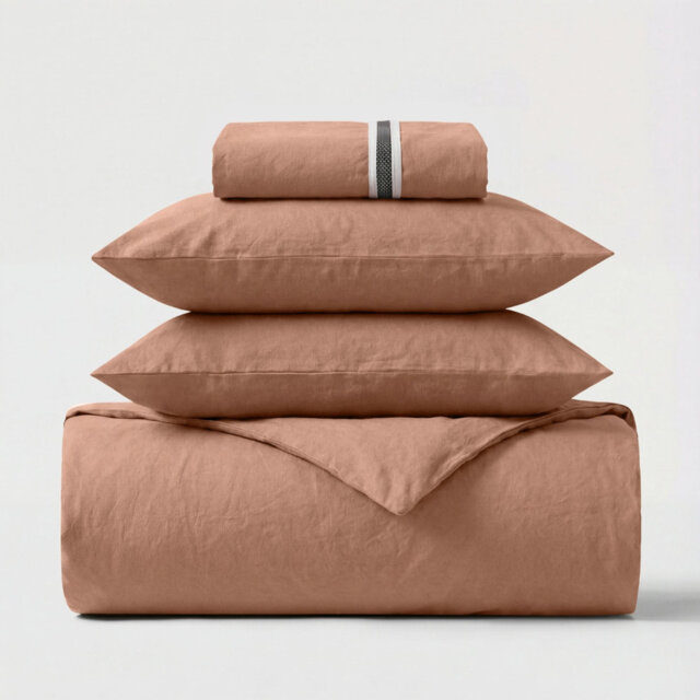 100% Cotton Percale 300 Thread Count 4-Piece Bedding Set