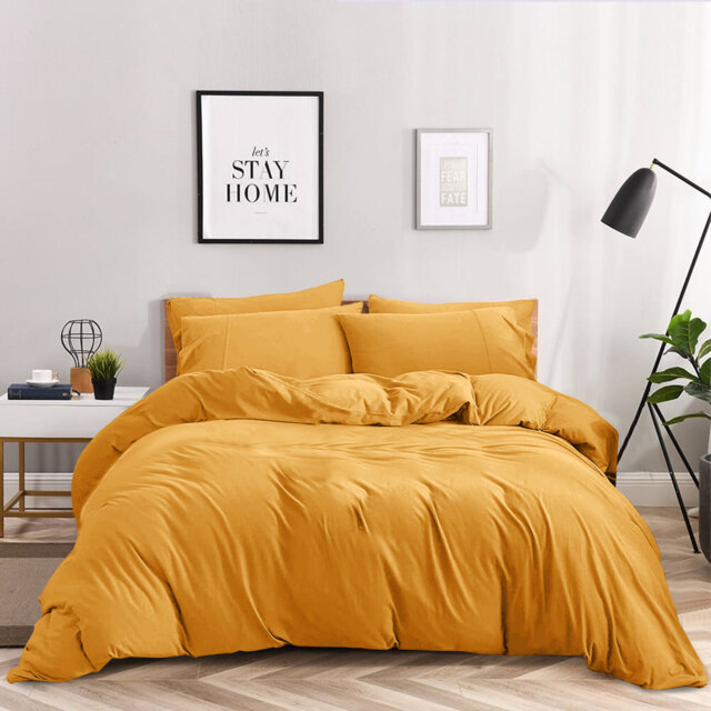 Anicia Super Soft 250 TC Microfibre Reversible Plain Duvet Cover Set