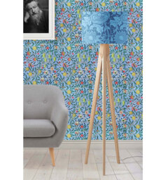 21cm H Linen Drum Lamp Shade ( Uno ) in Blue