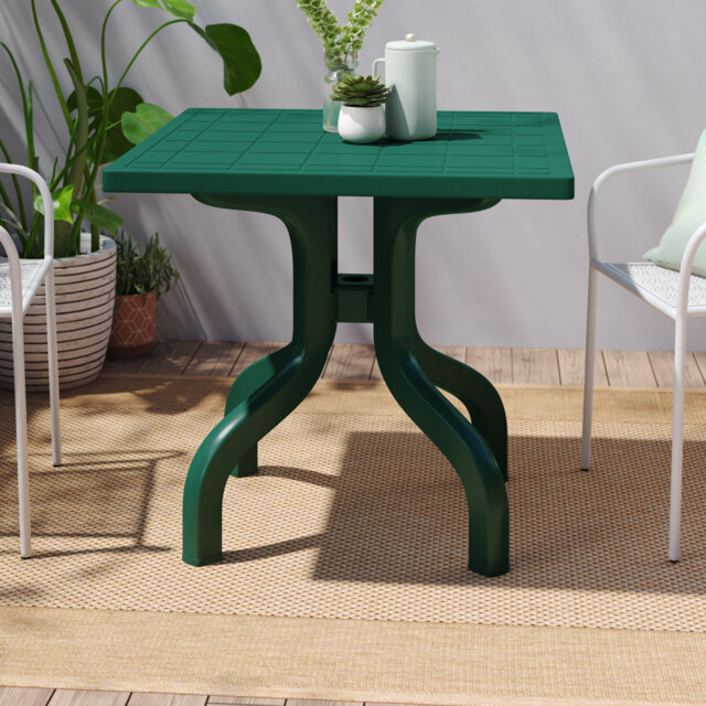 Leela Square Outdoor with Umbrella Hole Dining Table - 80 cm W 80 cm D