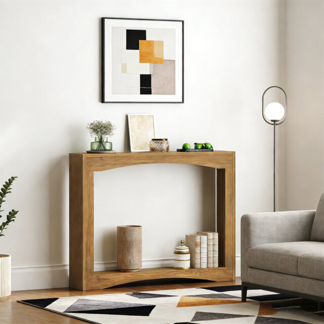 Narrow Console Table, 15 Cm Thin Entryway Table, Behind Couch Table For Small Spaces, Small Farmhouse Hallway Table