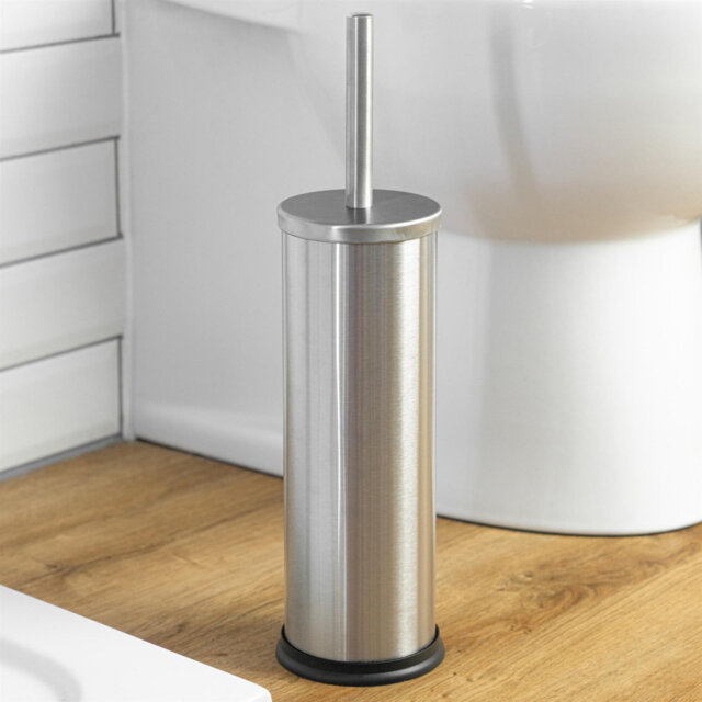 Harbour Housewares Round Toilet Brushes with Holder