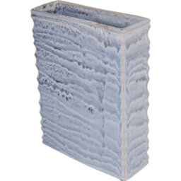 Sereno Rectangle Vase in Blue Reactive Glaze
