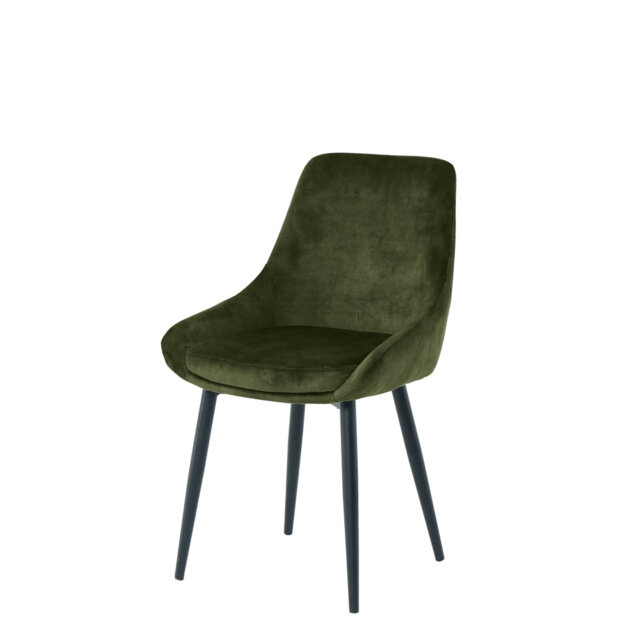 Deb 47cm H Velvet Upholstered Metal Dining Chair
