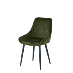 Deb 47cm H Velvet Upholstered Metal Dining Chair