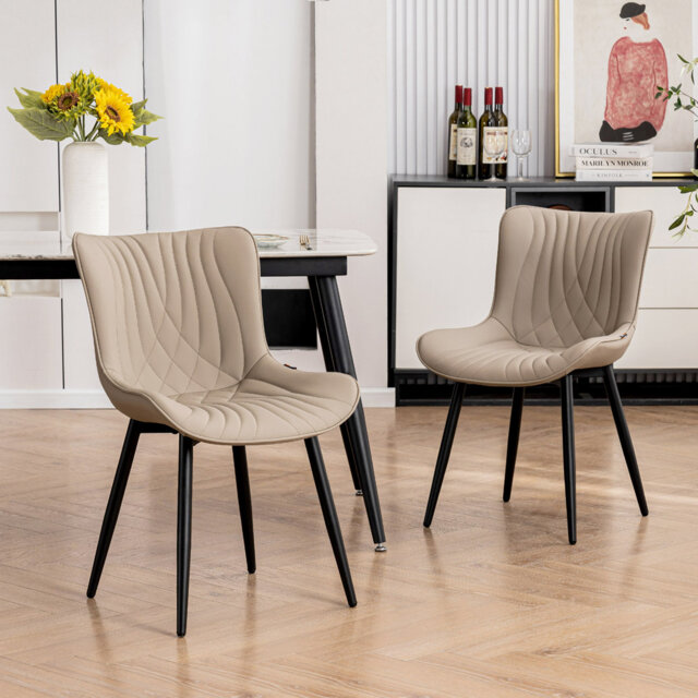 Comfortable Padded Dining Chairs with Back Easy Assembly Upholstered Side Chair, Accent Chairs for Kitchen, Dining Room