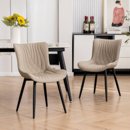 Comfortable Padded Dining Chairs with Back Easy Assembly Upholstered Side Chair, Accent Chairs for Kitchen, Dining Room