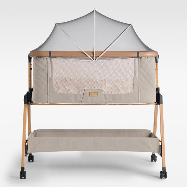 Bedside Cot with Mattress and Stand