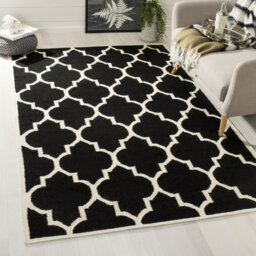 Hiroko Hand-Woven Wool Black/Ivory Area Rug