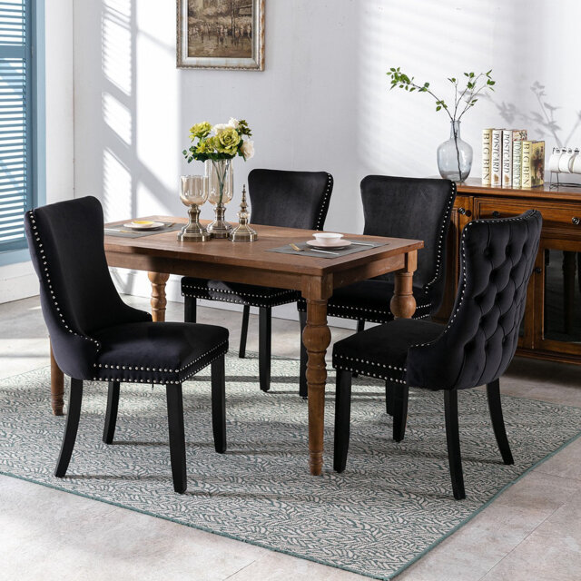 Demarco Luxury Velvet Upholstered Kitchen Dining Chairs