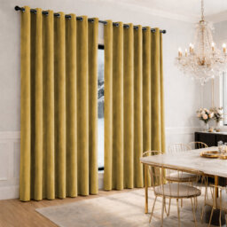 Heavy Velvet Eyelet Ready Made Thermal Drapes & Curtains