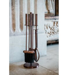 Crivello 5 Piece Copper Fireplace tool or tool Set