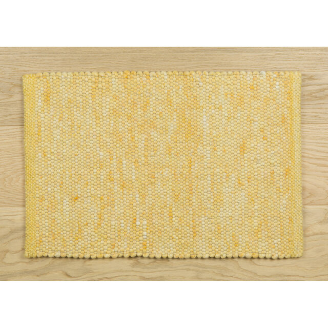 Handmade Wool Yellow Rug