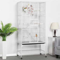 175.5cm Flat Top Floor Bird Cage with Wheels