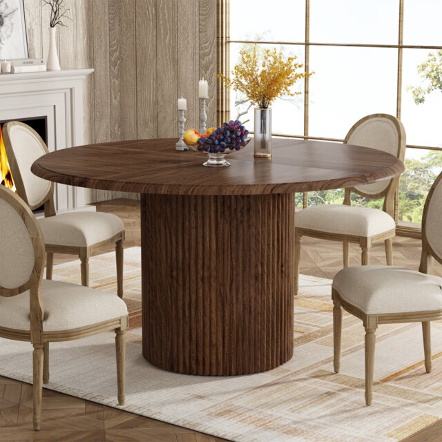Round Metal Base Dining Table