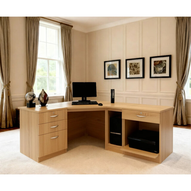 Brie L-Shaped Computer Desk