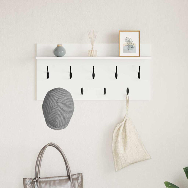 Wall-Mounted Coat Rack With Shelf 80 X 40 X 12 Cm
