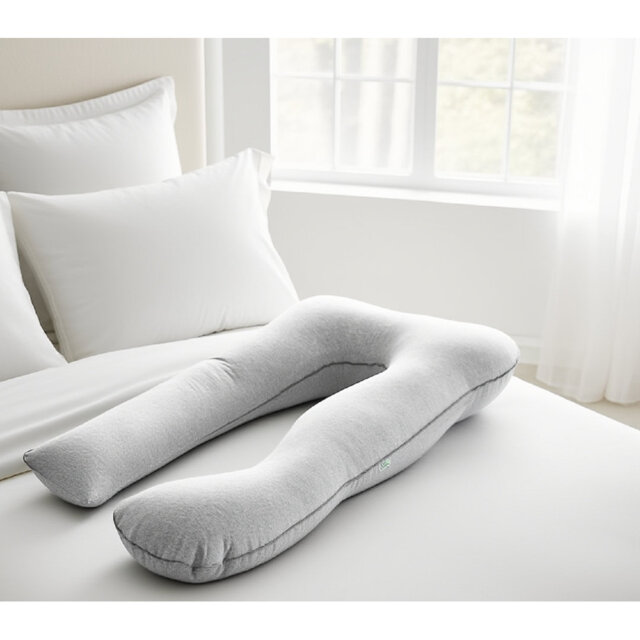U SHAPED FULL BODY PILLOW LIGHT GREY