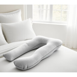 U SHAPED FULL BODY PILLOW LIGHT GREY