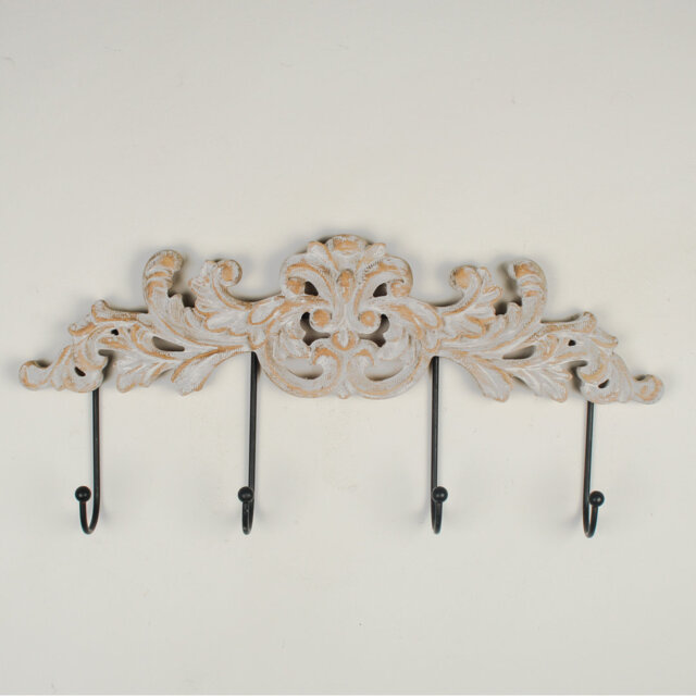 Cuscute Wall Mounted Required 4 - Hook Wall Mounted Coat Rack
