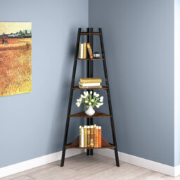 160.5cm H x 70cm W Iron Corner Bookcase
