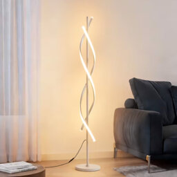 Modern Spiral LED Floor Lamps with Remote Control, 3 Colors Dimmable Floor Lamp for Living Room