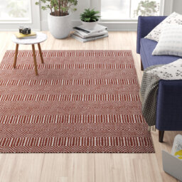 Mattox Hand Tufted Cotton/Wool Marsala/Cream Rug
