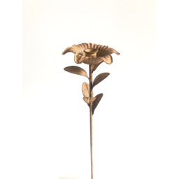 Hand Finished Metal Garden Candle Holder with Rusty Finish Tapered Candle Accent for Flower Beds Decor