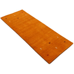 Handwoven Wool Gabbeh Uni Orange Rug