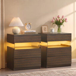Corrinda 45cm W Manufactured Wood Bedside Table