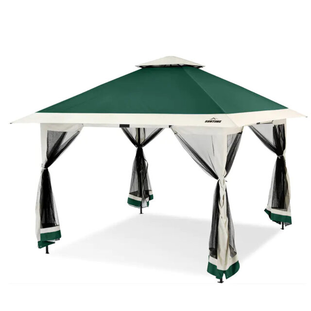 Hobbylane 398cm W x 320cm D Polyester Cover Retractable Patio Awning