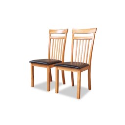Sadye 45cm H Polyurethane Upholstered Slat Back Side Chair